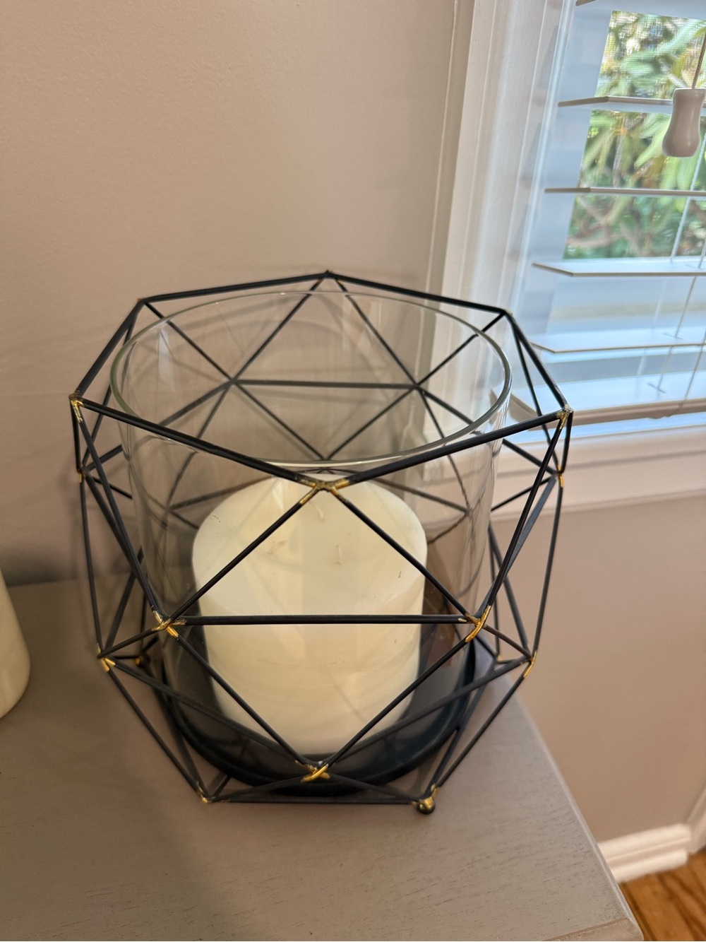 West Elm Geometric Hurricane Candle - Picture 7 of 7
